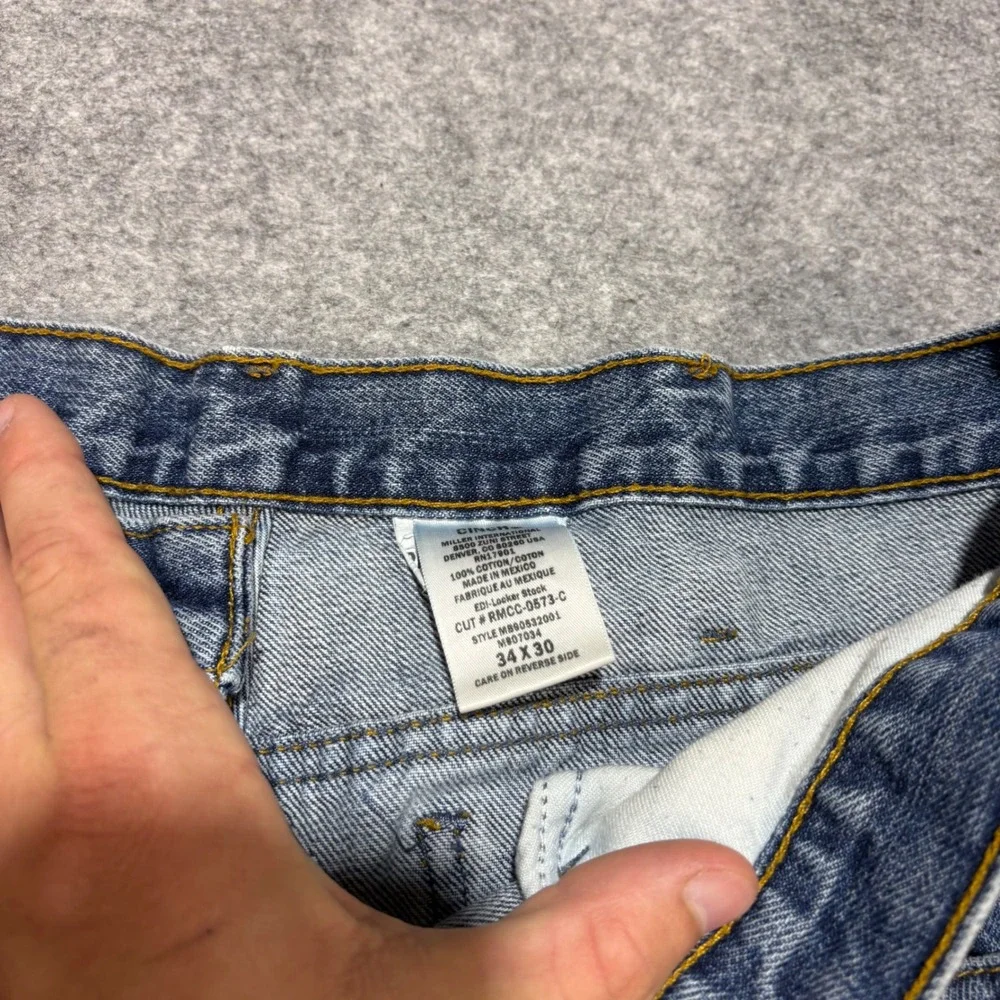 Cinch Up Mens Jeans 34x30 Medium Wash Relaxed Straight Leg Denim MB07034001